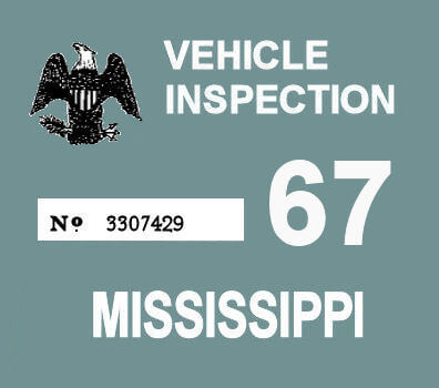 1967 Mississippi inspection sticker